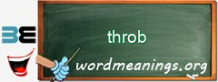 WordMeaning blackboard for throb